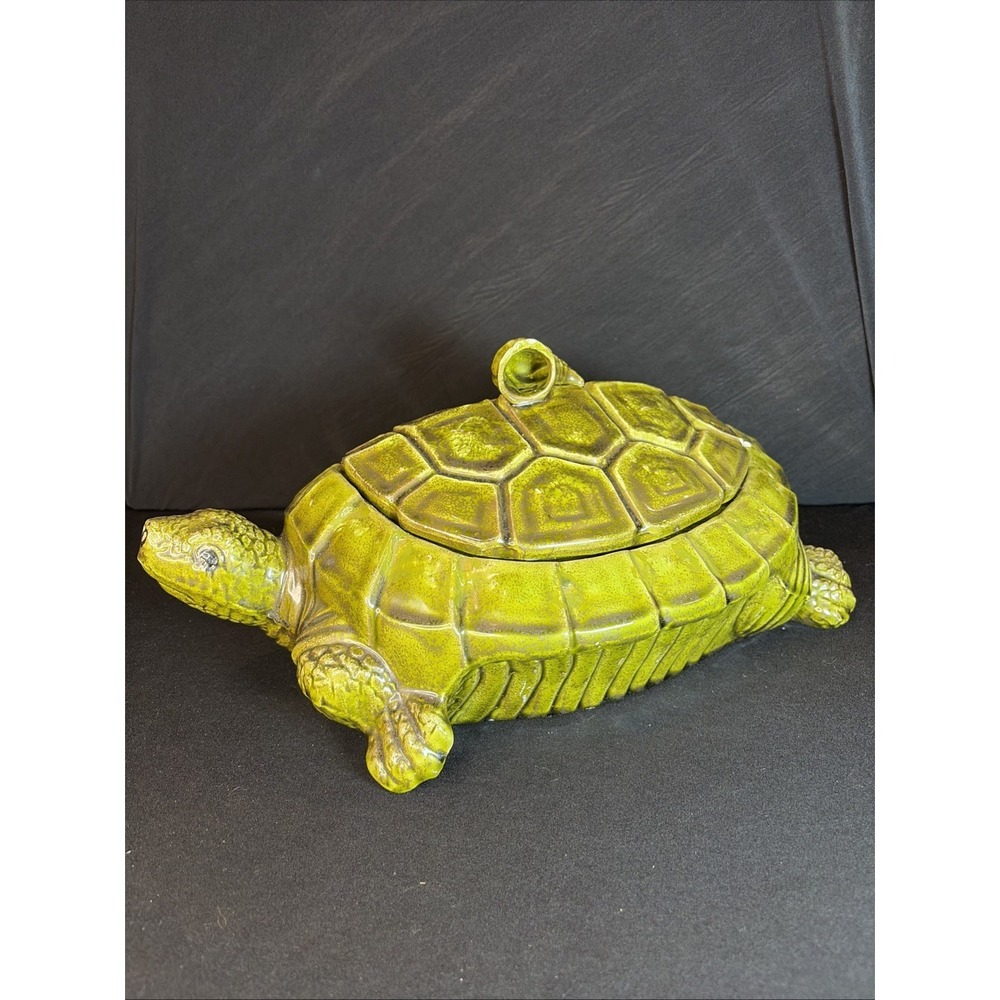 Tilso Japan‎ Turtle Figurine Soup Tureen Bowl 14.5 Full Life Size, No Ladle